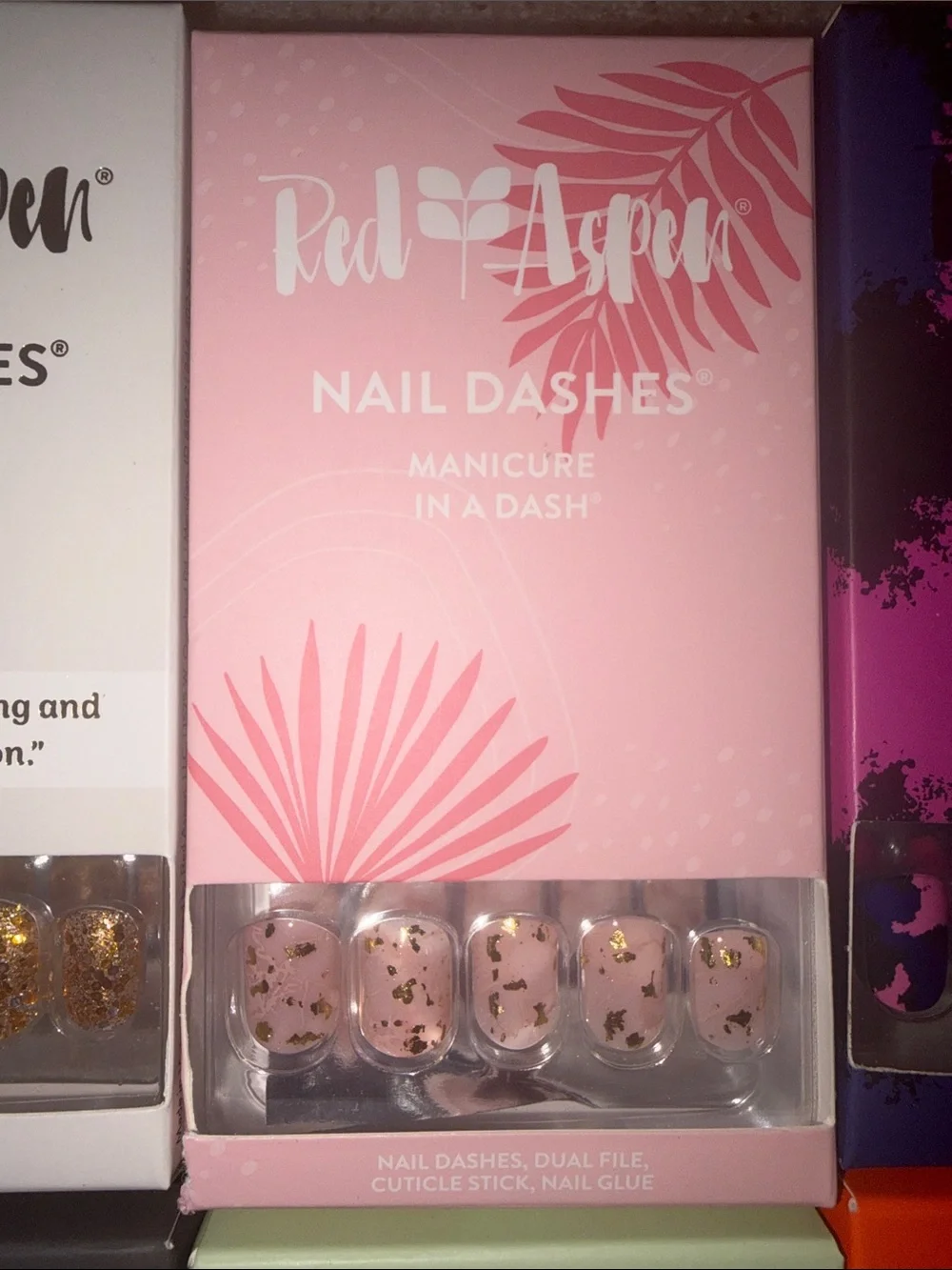 Red Aspen Nail Dashes Press-On Nails - Multi Color Pack